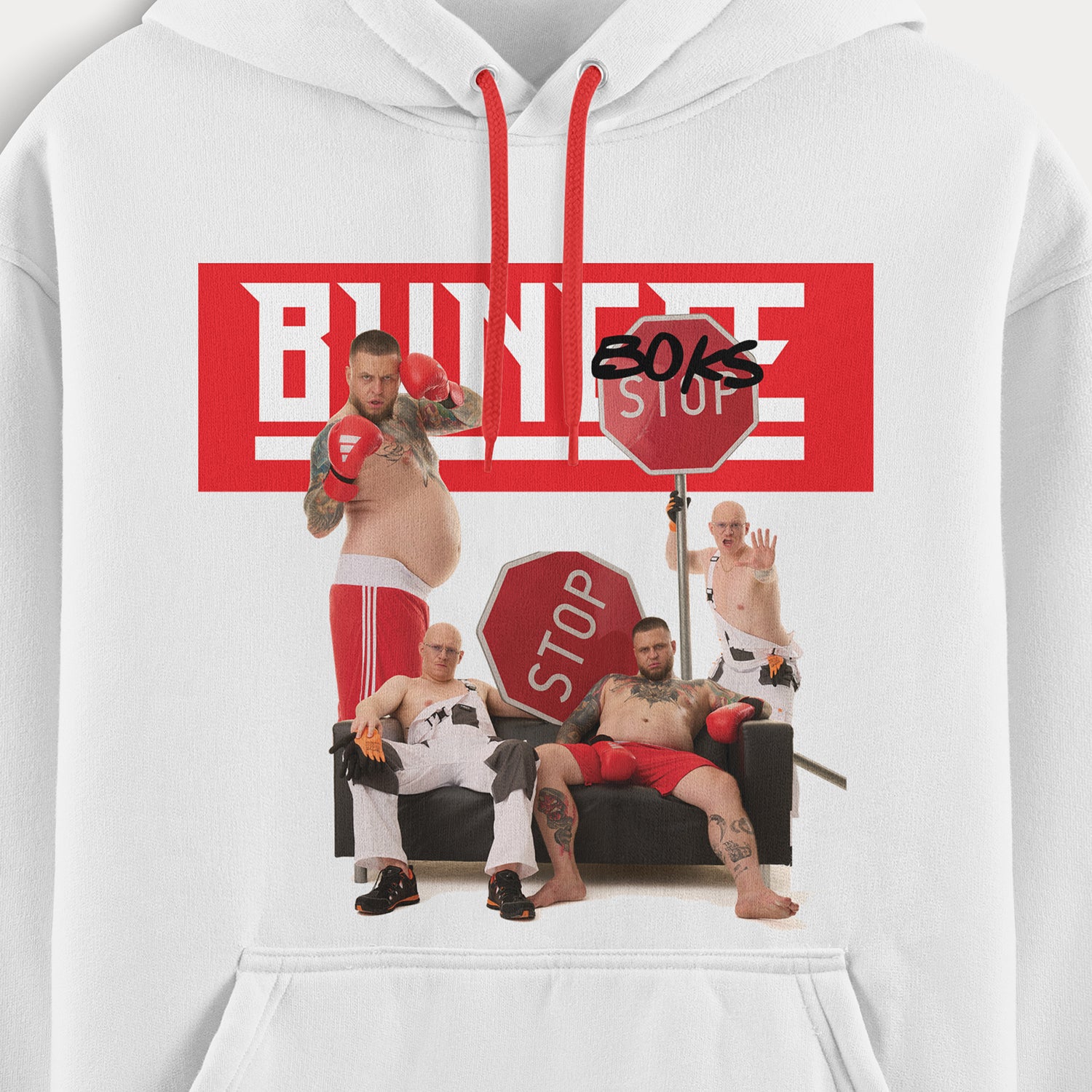 BUNGEE (WHITE HOODIE)