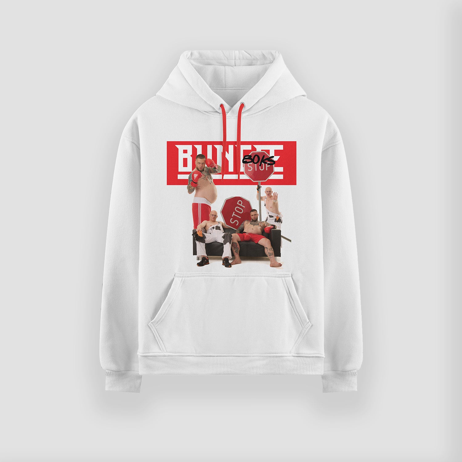 BUNGEE (WHITE HOODIE)