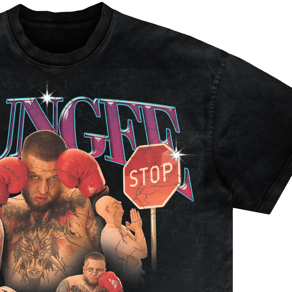 BUNGEE (BLACK WASHED T-SHIRT)